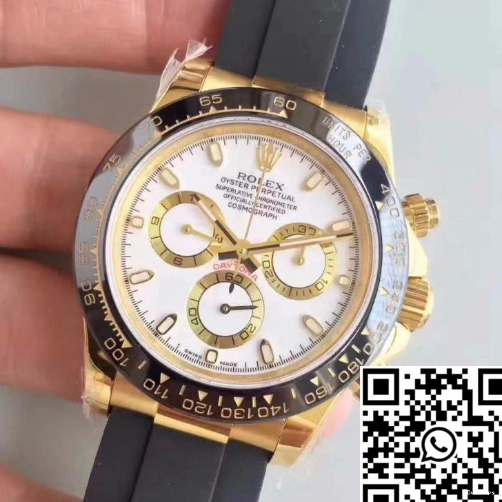 AR Rolex White Factory Dial Daytona Cosmograph 116518LN 0910